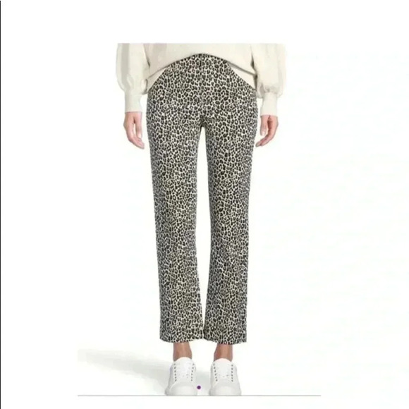 🆕Loft Outlet Black & Muslin Animal Print Curvy
High-Rise Straight-Leg Pants2P🆕 - Picture 1 of 16
